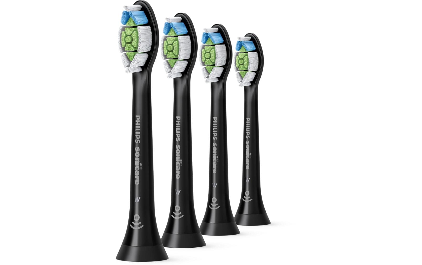 Philips Aufsteckbürste Optimal White HX6064/88, 4 Stück, schwarz