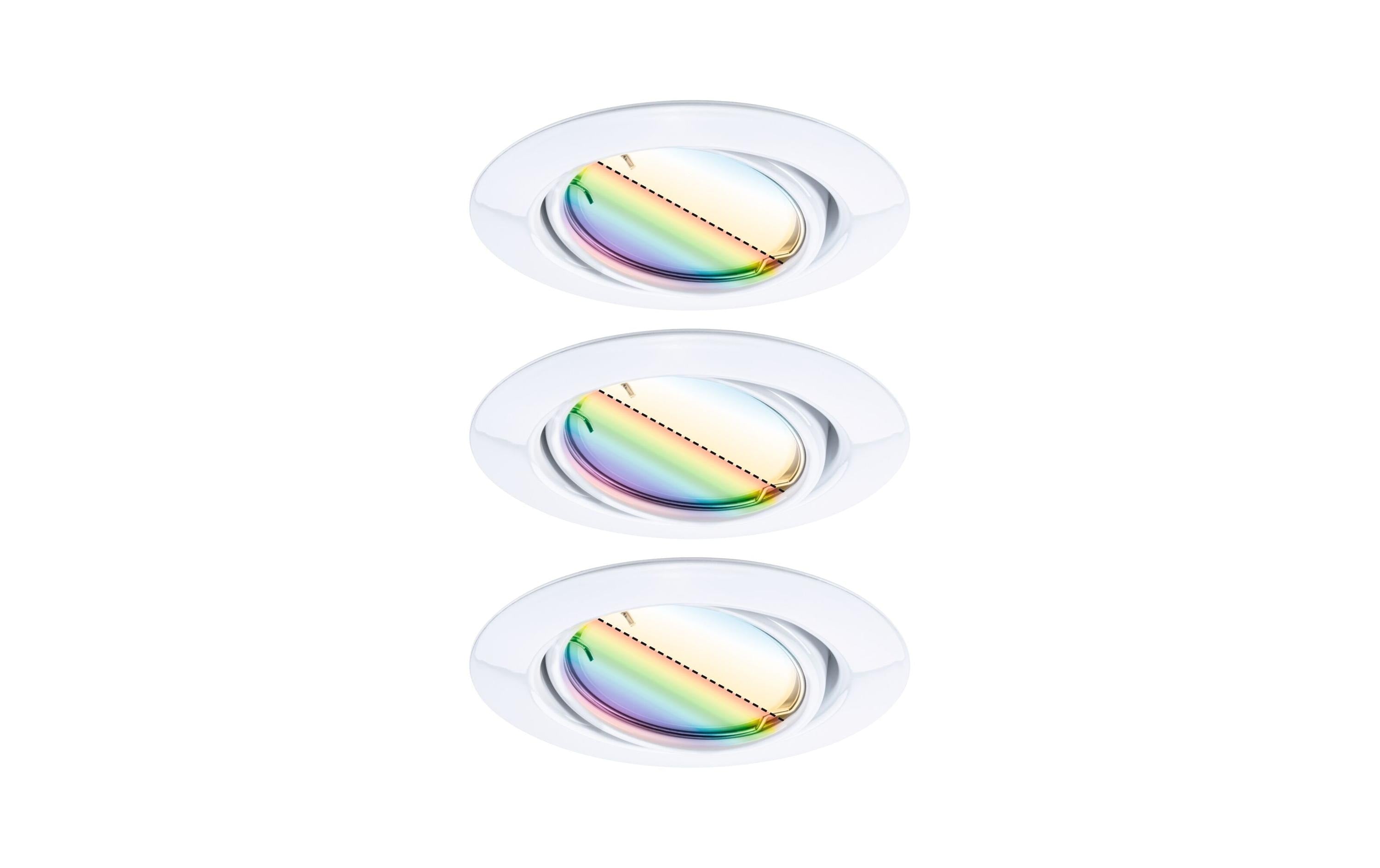 Paulmann LED Einbauleuchte Smart Home Zigbe 3.0 Base Coin Basisset schwenkbar rund 9