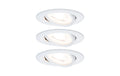 Paulmann LED Einbauleuchte 3-Step-Dim Nova Basisset schwenkbar rund 84mm 50° GU10 3x6