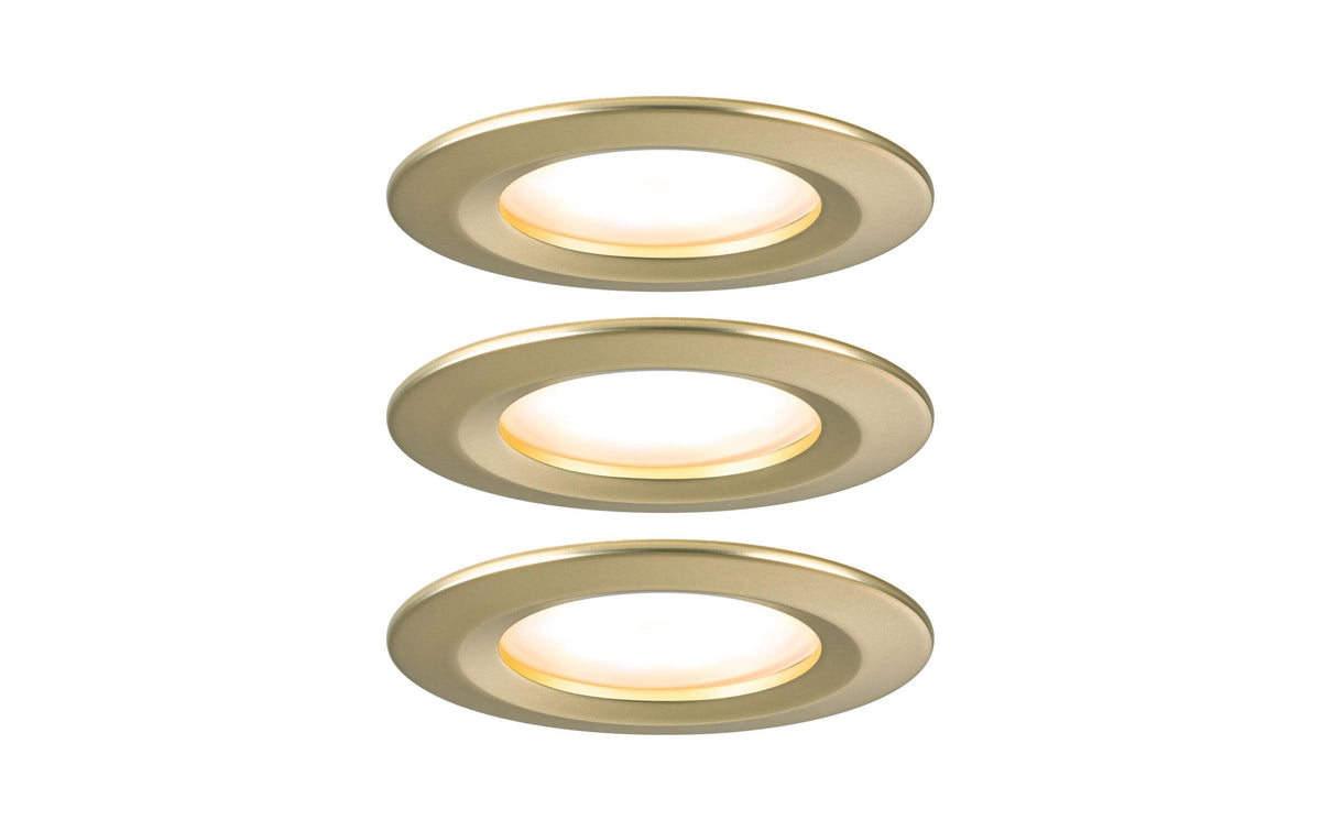 Paulmann LED Einbauleuchte Nova Coin IP44 rund 78mm Coin 3x6W 3x470lm 230V 2700K Gol