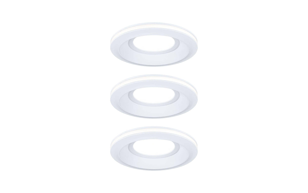 Paulmann LED Einbauleuchte Sormus 3er-Set IP65 rund 100mm 3x4,8 / 1,5W 560lm / 180lm