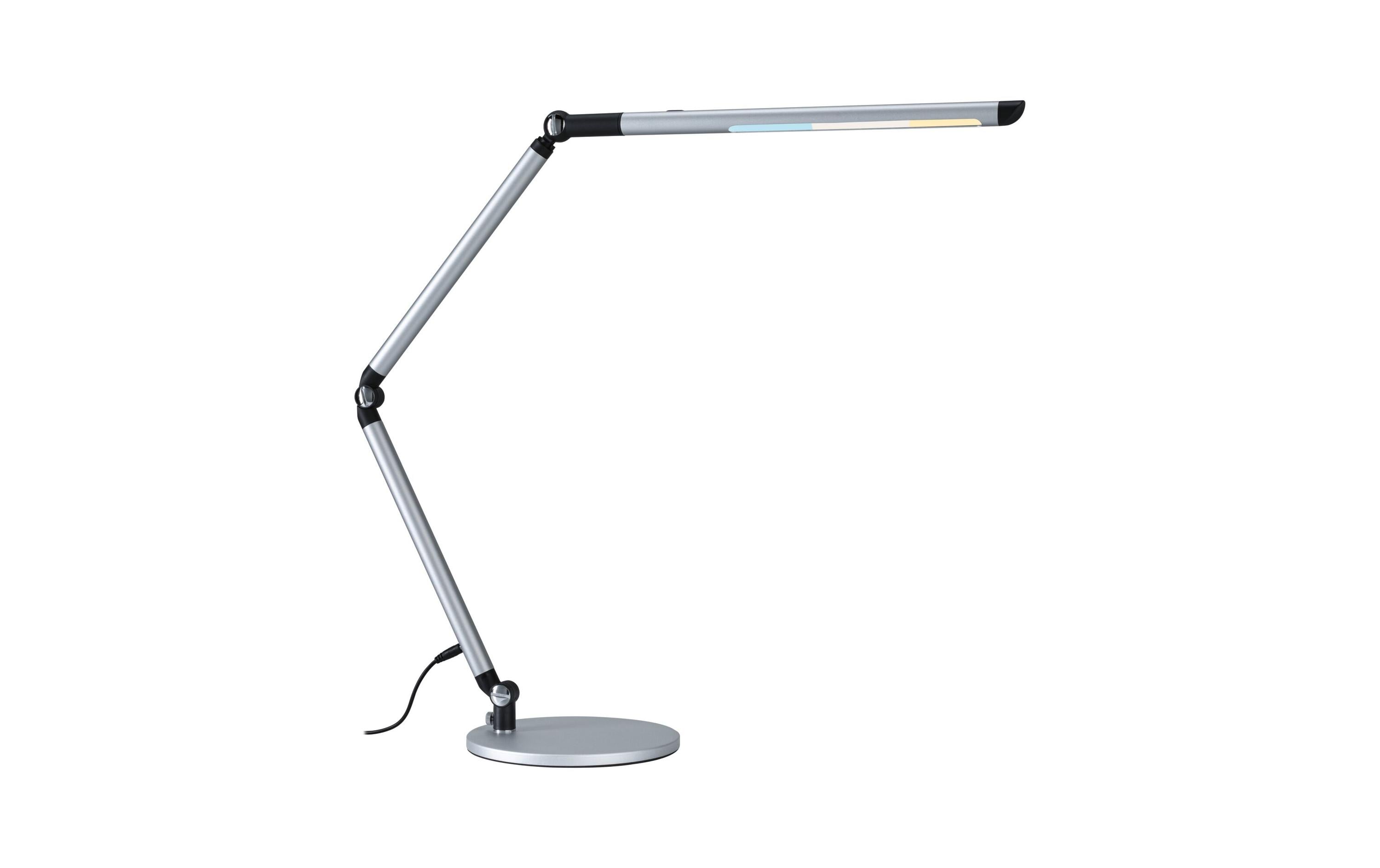 Paulmann LED Schreibtischleuchte 3-Step-Dim FlexBar White Switch 700lm 9,5W Silber ma