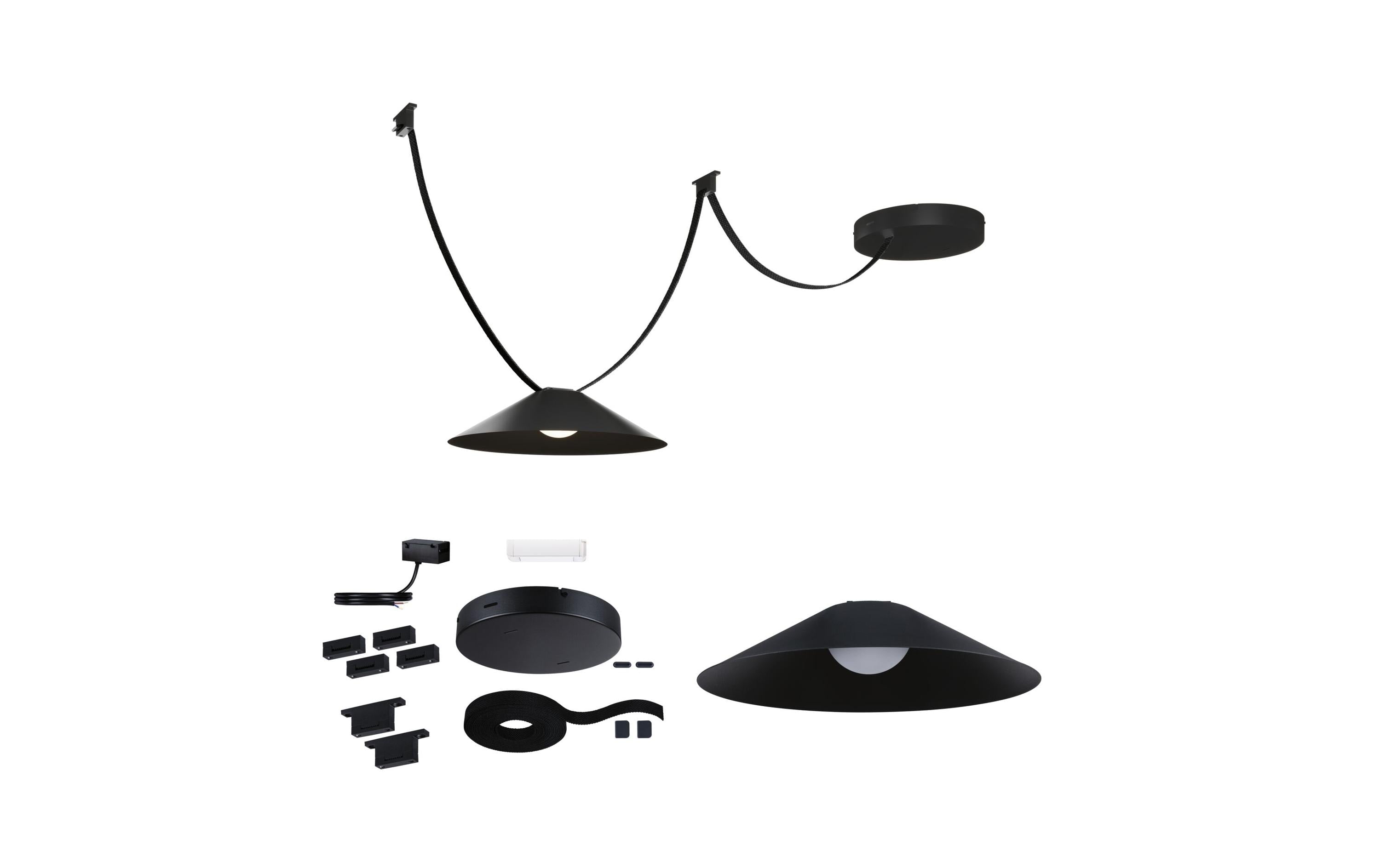 Paulmann ULine Starter Set 60VA 930 5m Gurt inkl. Halterungen Pendel Cone 48V DC Schw