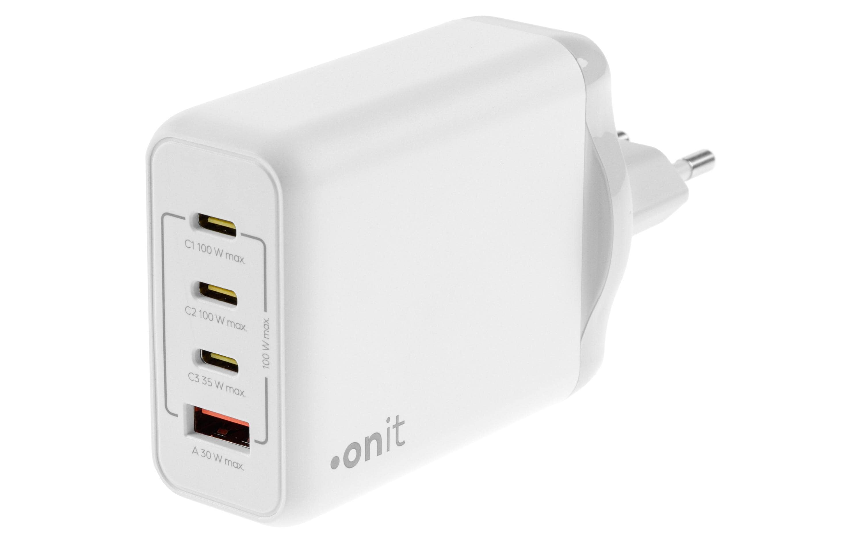 onit GaN-Wandladegerät USB CCCA 100W weiss