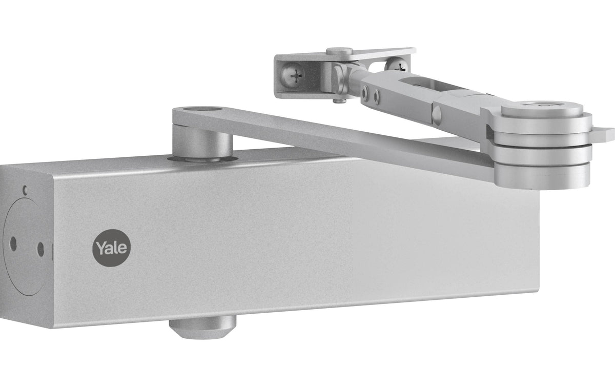 Yale Türschliesser mit Feststellarm Serie 5500, EN2/EN3/EN4/EN5- Silber