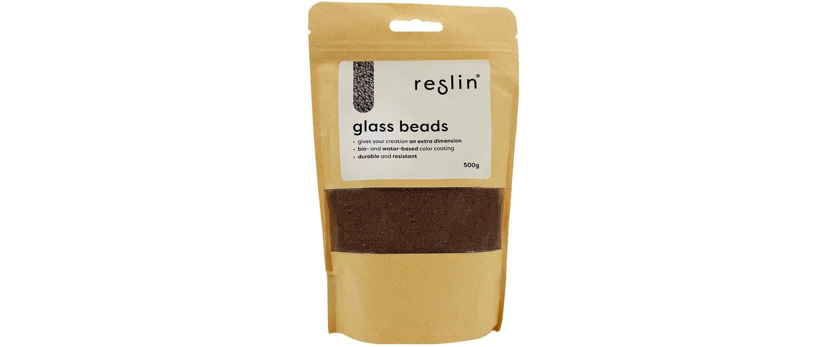 Reslin Glasperlen 500g Hellbraun