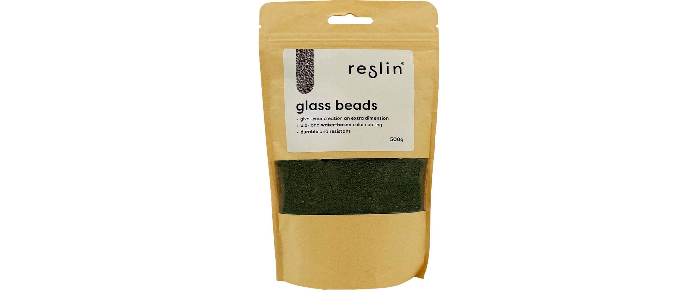 Reslin Glasperlen 500g Olivegrün