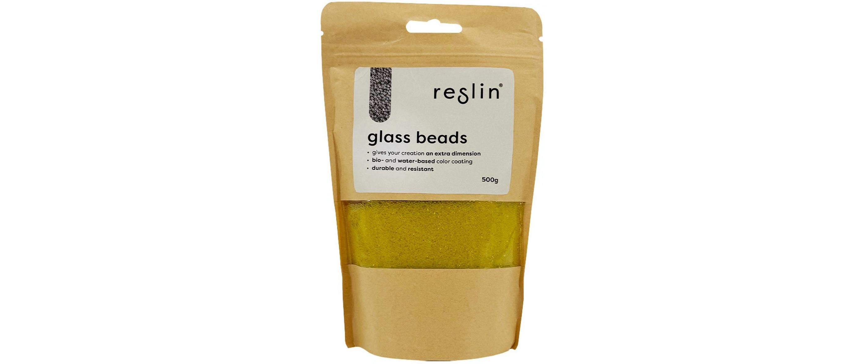 Reslin Glasperlen 500g Bananengelb