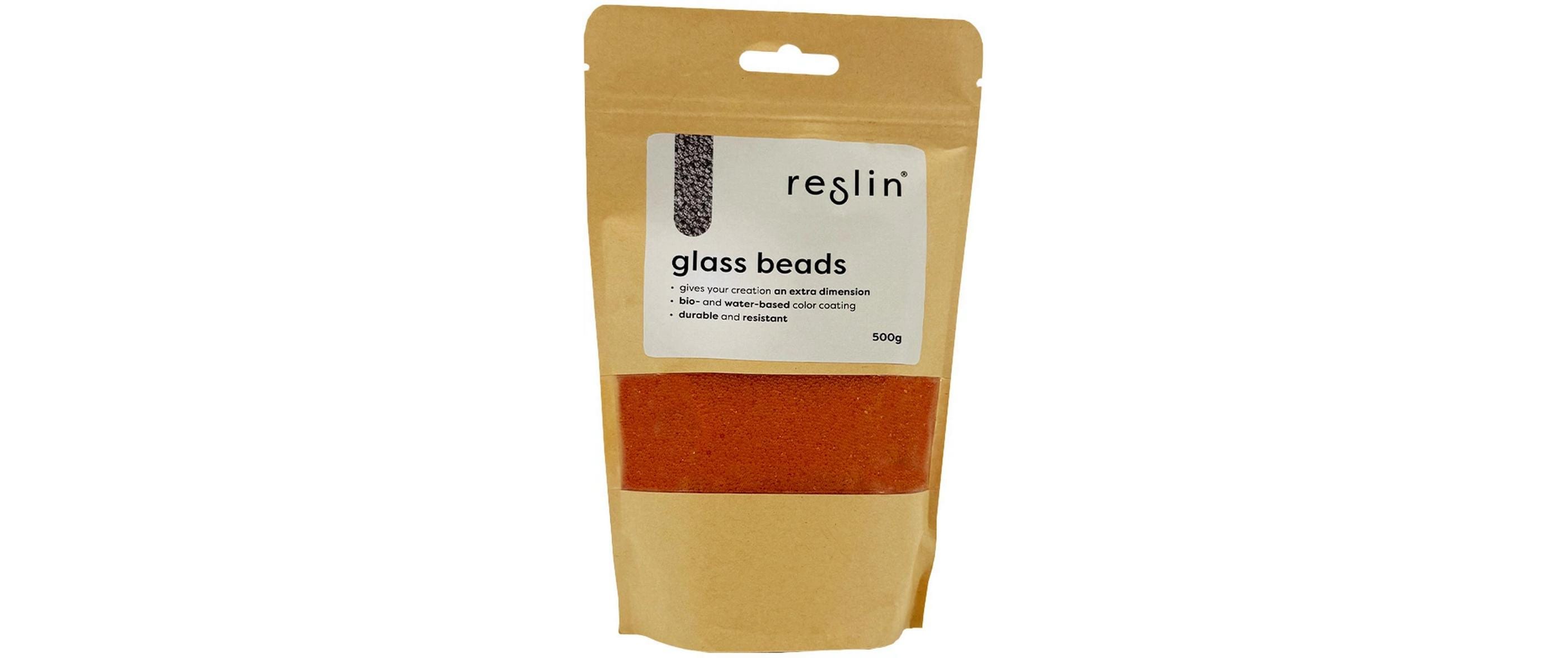 Reslin Glasperlen 500g Gelborange