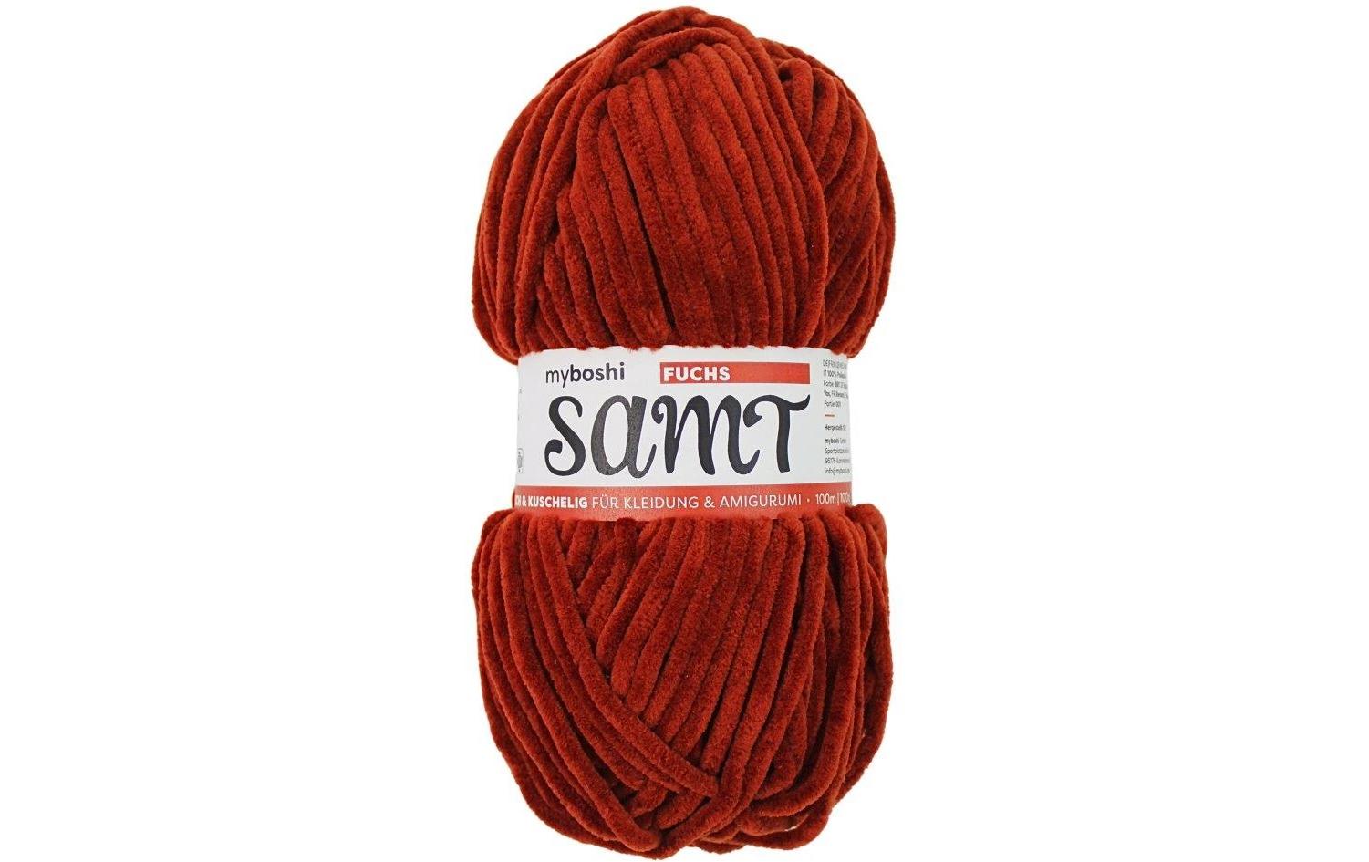 myboshi Wolle Chenille Samt Fuchs, 100 g, 100 m, 100 % PES