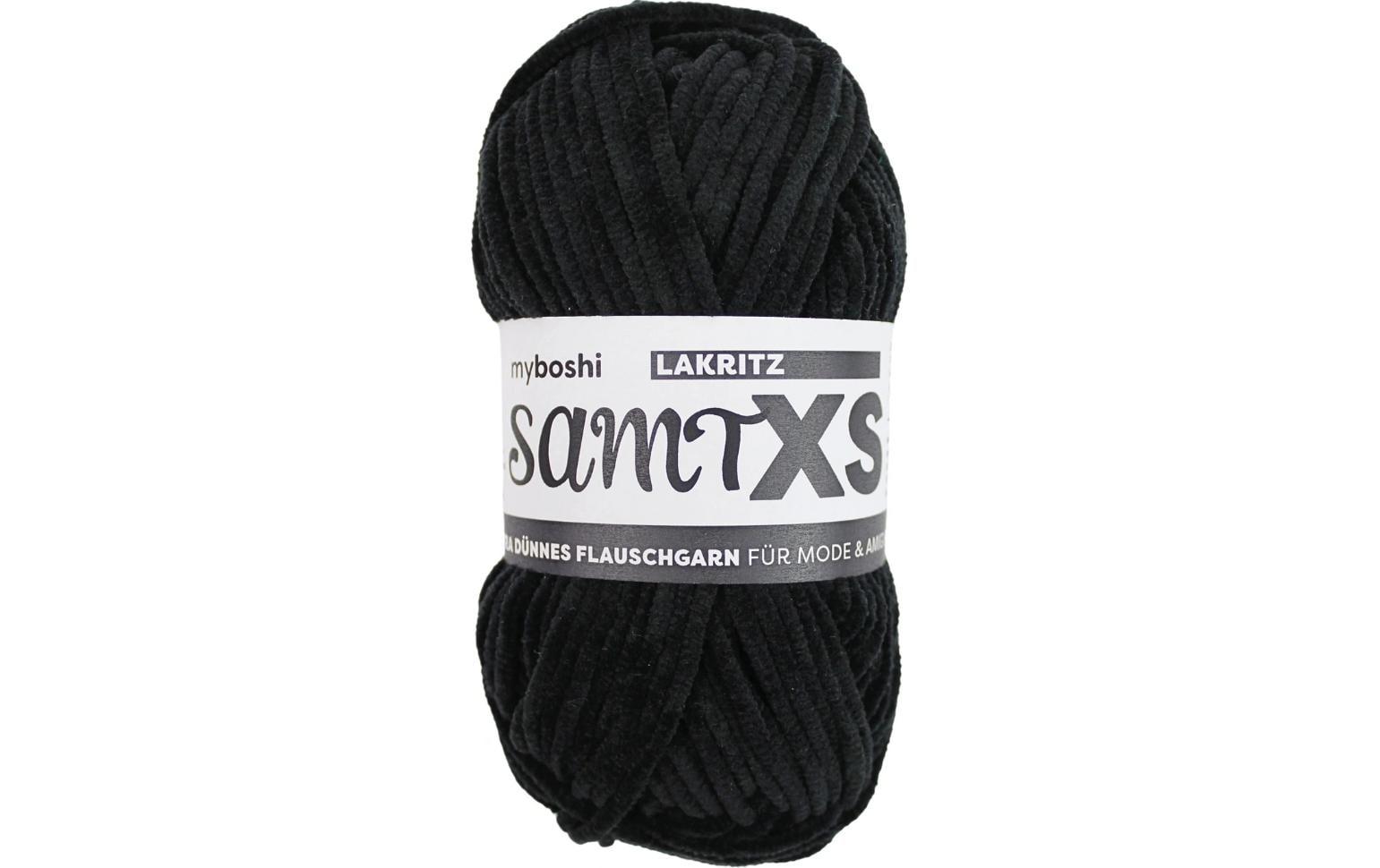 myboshi Wolle Chenille Samt XS Lakritz, 50 g, 90 m, 100 % PES