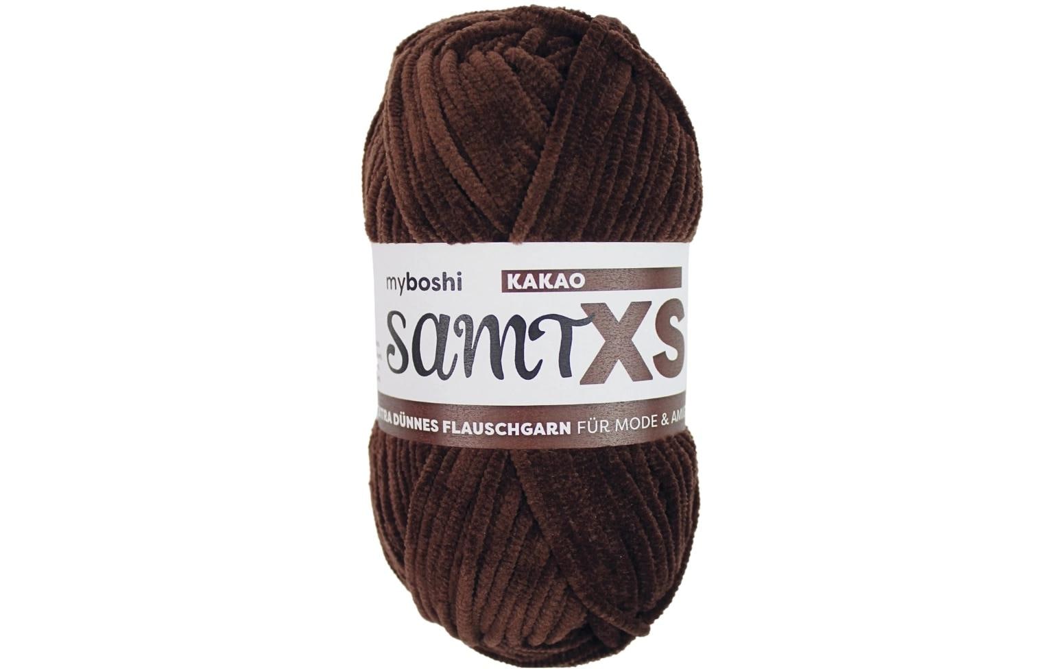 myboshi Wolle Chenille Samt XS Kakao, 50 g, 90 m, 100 % PES