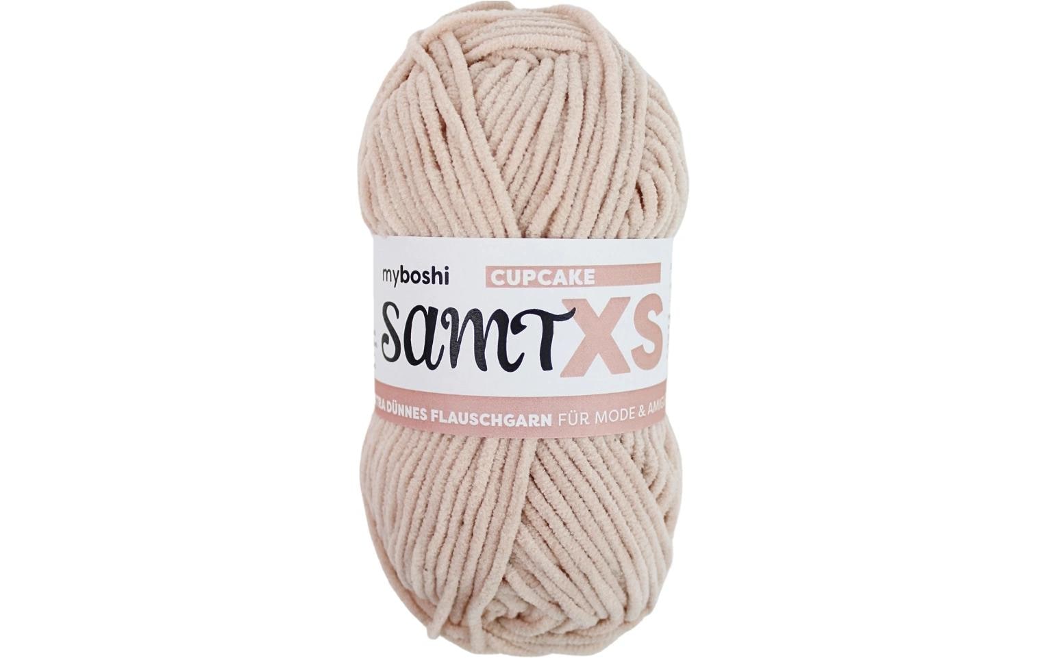 myboshi Wolle Chenille Samt XS Cupcake, 50 g, 90 m, 100 % PES