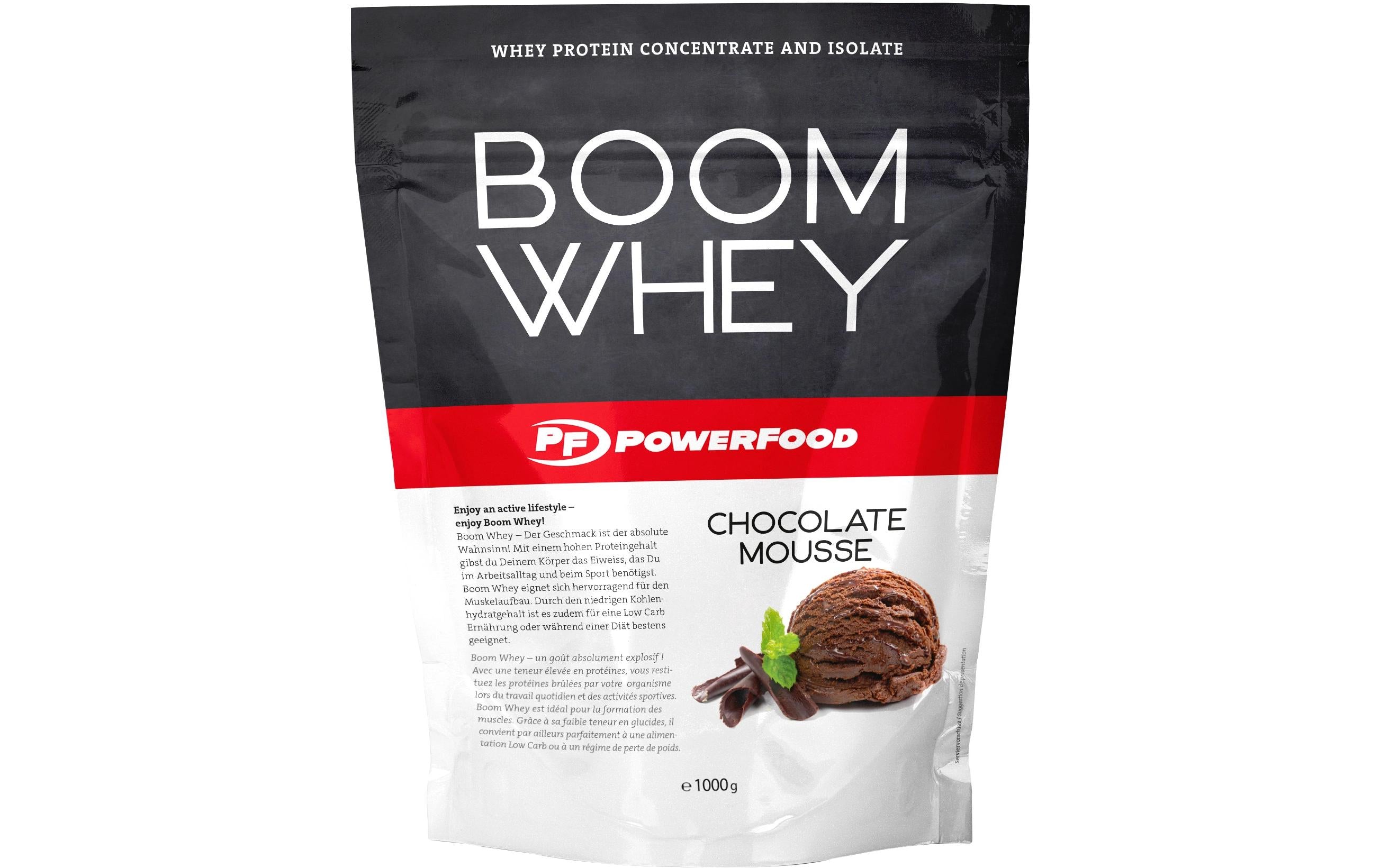 PowerFood One Boom Whey (1000g) Geschmack: Chocolate Mousse