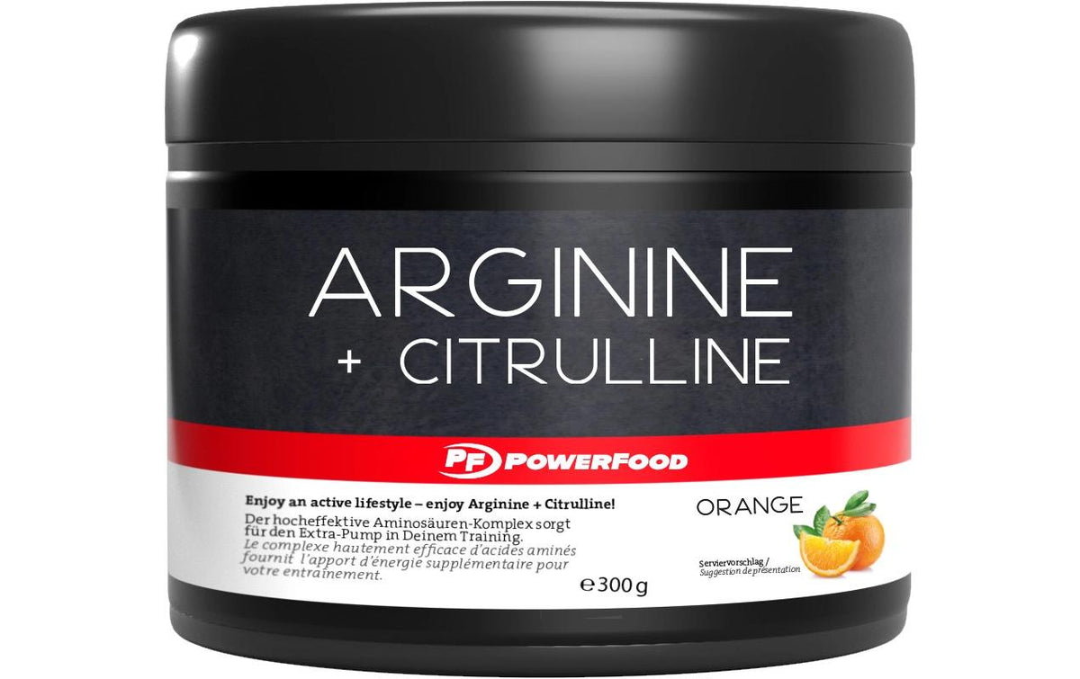 PowerFood One Arginine + Citrulline Geschmack: Orange (300g Dose)