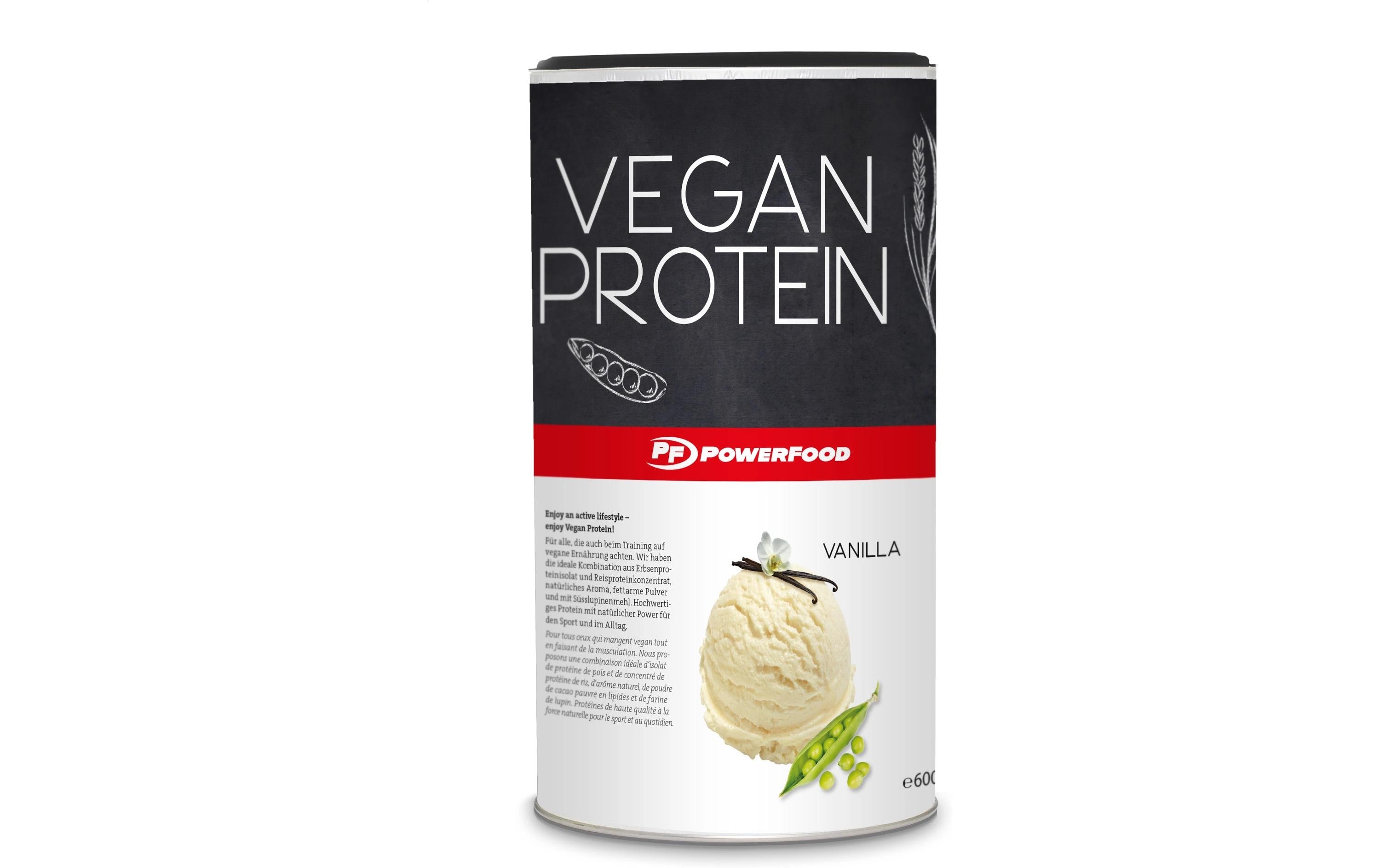 PowerFood One Vegan Protein 600g Dose, Vanille