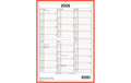 Simplex Wandkalender 2026 ohne Namenstage A4 Hochformat, rot/weiss