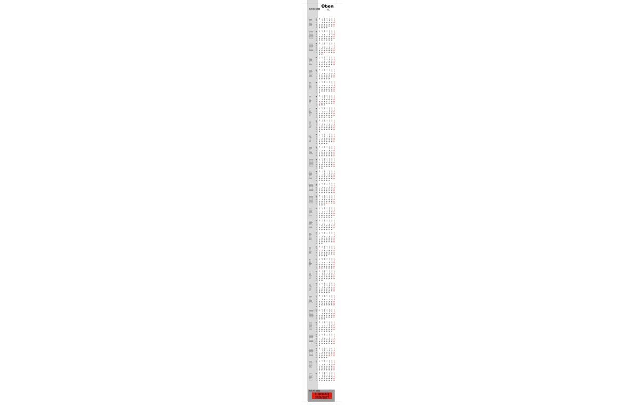 Simplex Ersatzkalender zu 50013 Ersatzkalender für 2026/2027