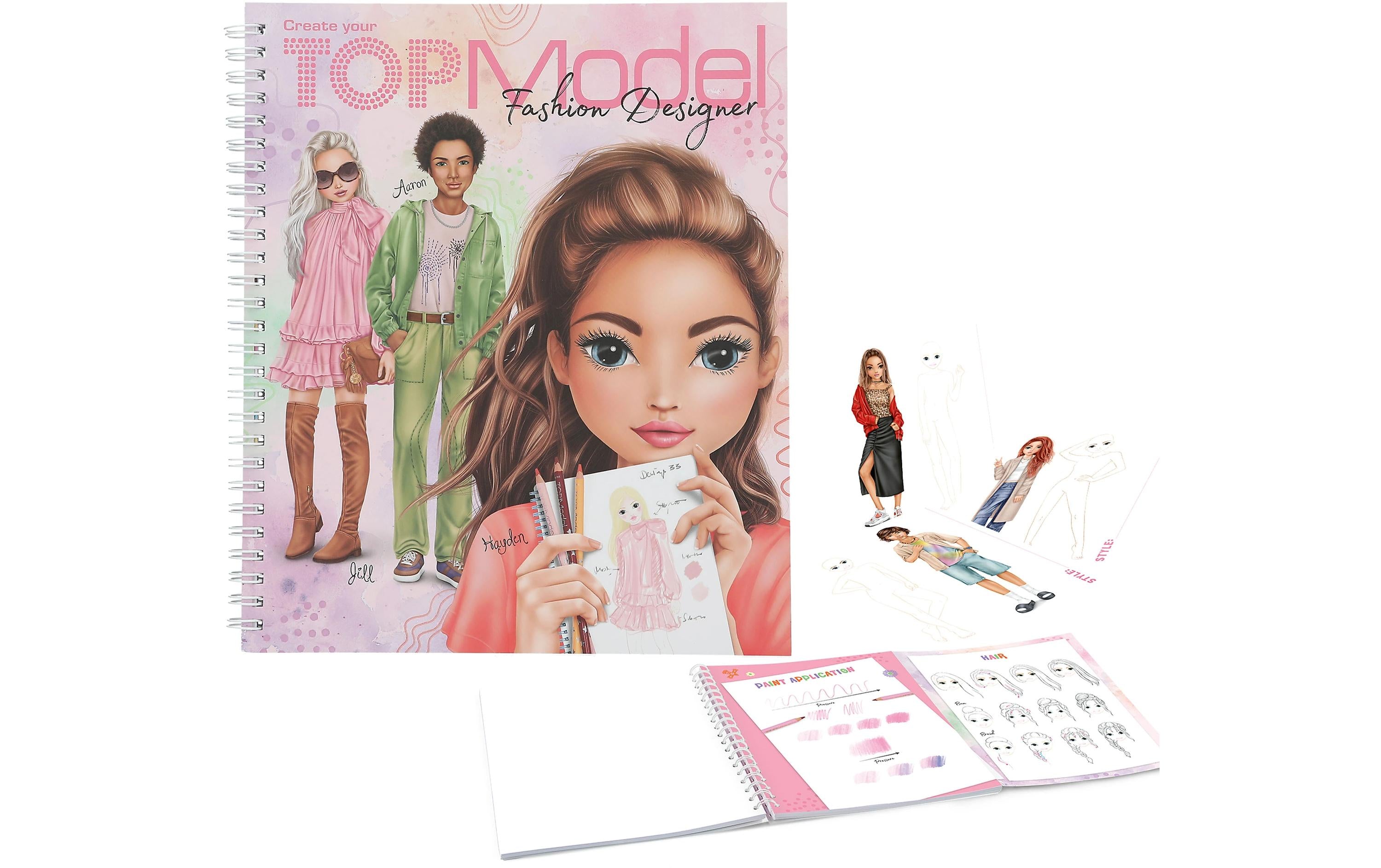Depesche Malbuch Pocket Top Model 86 Seiten, Spiralbindung