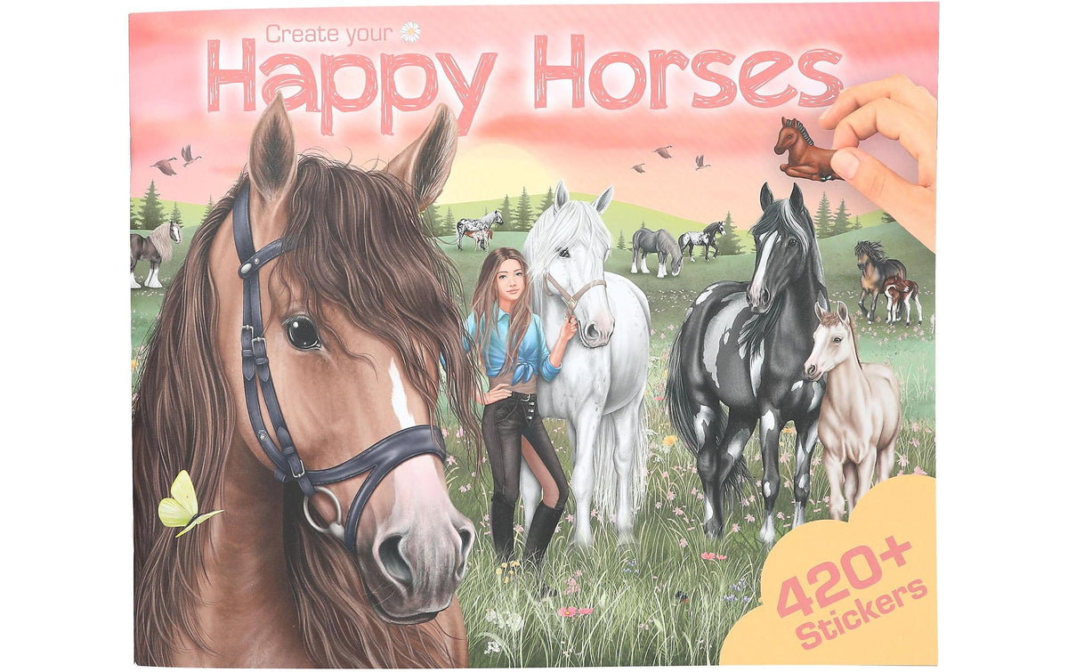 Depesche Stickerbuch Happy Horses 24 Seiten, 6 Blätter Sticker