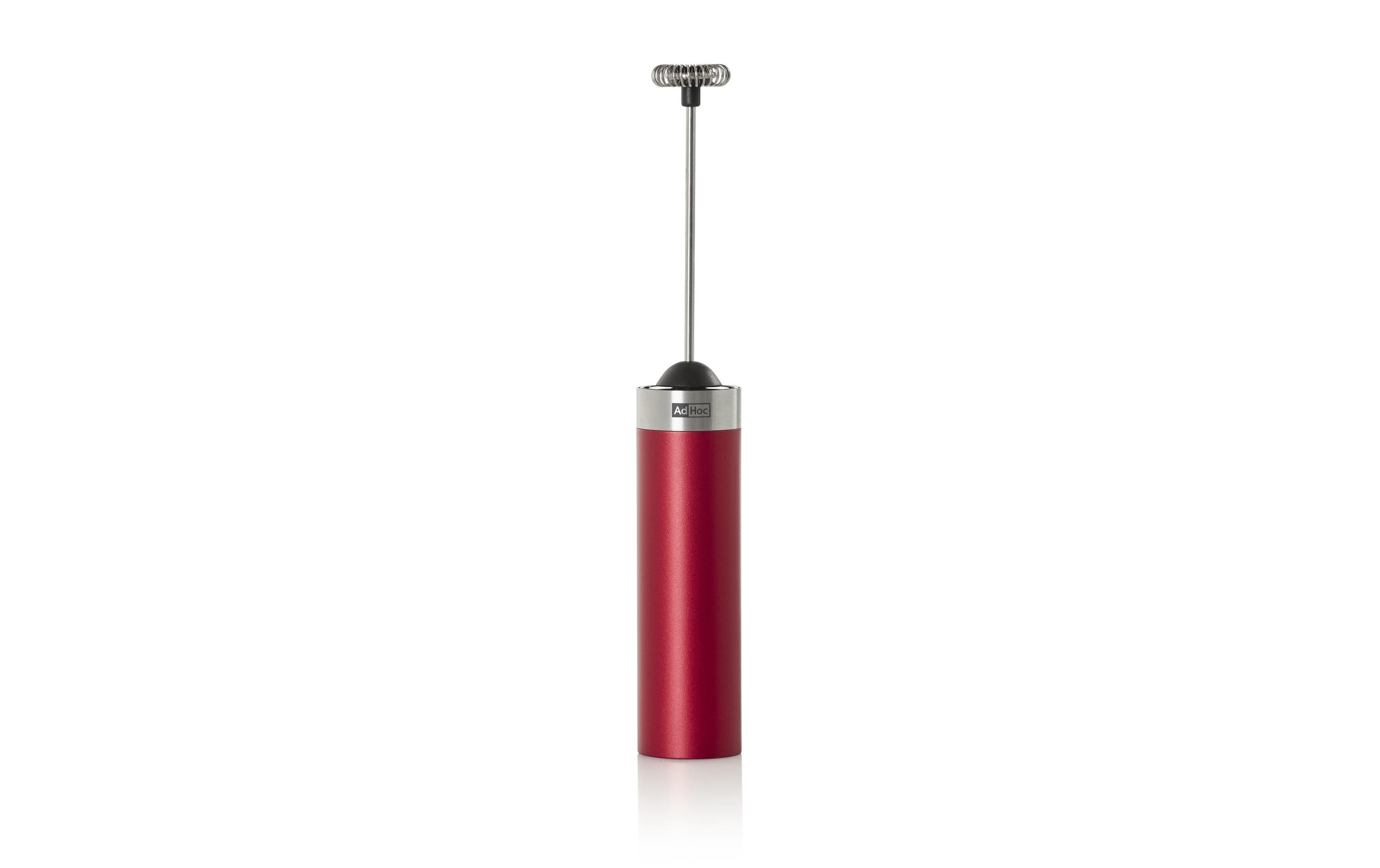 AdHoc Milchschäumer RAPID.3 MS25 inkl. 2x Batterien Typ AAA 1,5V, Rubinrot