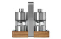 AdHoc Salz-Pfeff. MENAGE MINIMILL ME03 Edelstahl/Akazienholz