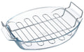 Pyrex Auflaufform mit Grill-Einsatz Borosilikat, 38 cm x 27 cm x 7 cm, 4 Liter