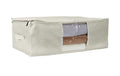 COCON Aufbewahrungstasche 53x37x16.5cm hellgrau, mit RV, Polyester + PVC Fenster