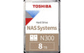 Toshiba N300 NAS 8TB BULK SATA 6GB/s, 24x7, 7200rpm, 512MB Cache, CMR