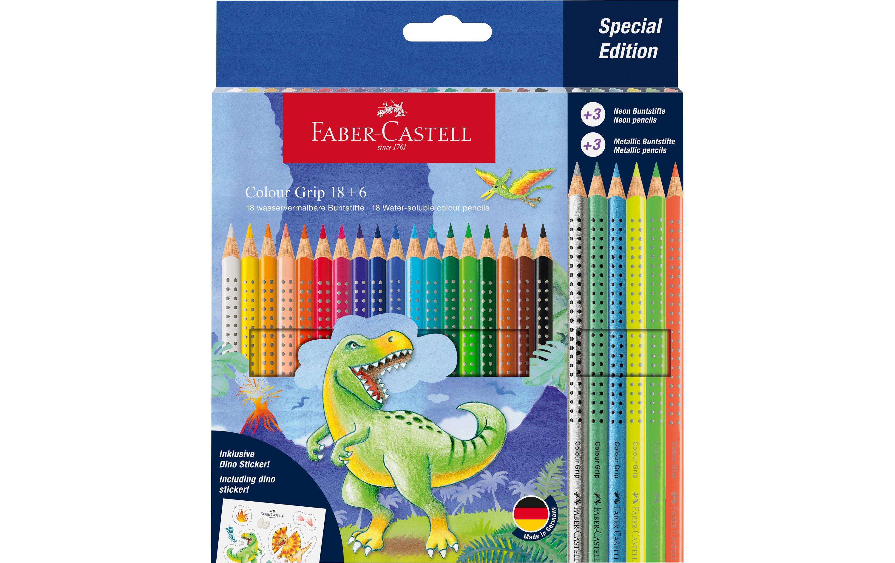 Faber-Castell Farbstift Colour Grip Dino 18+6 Kartonetui
