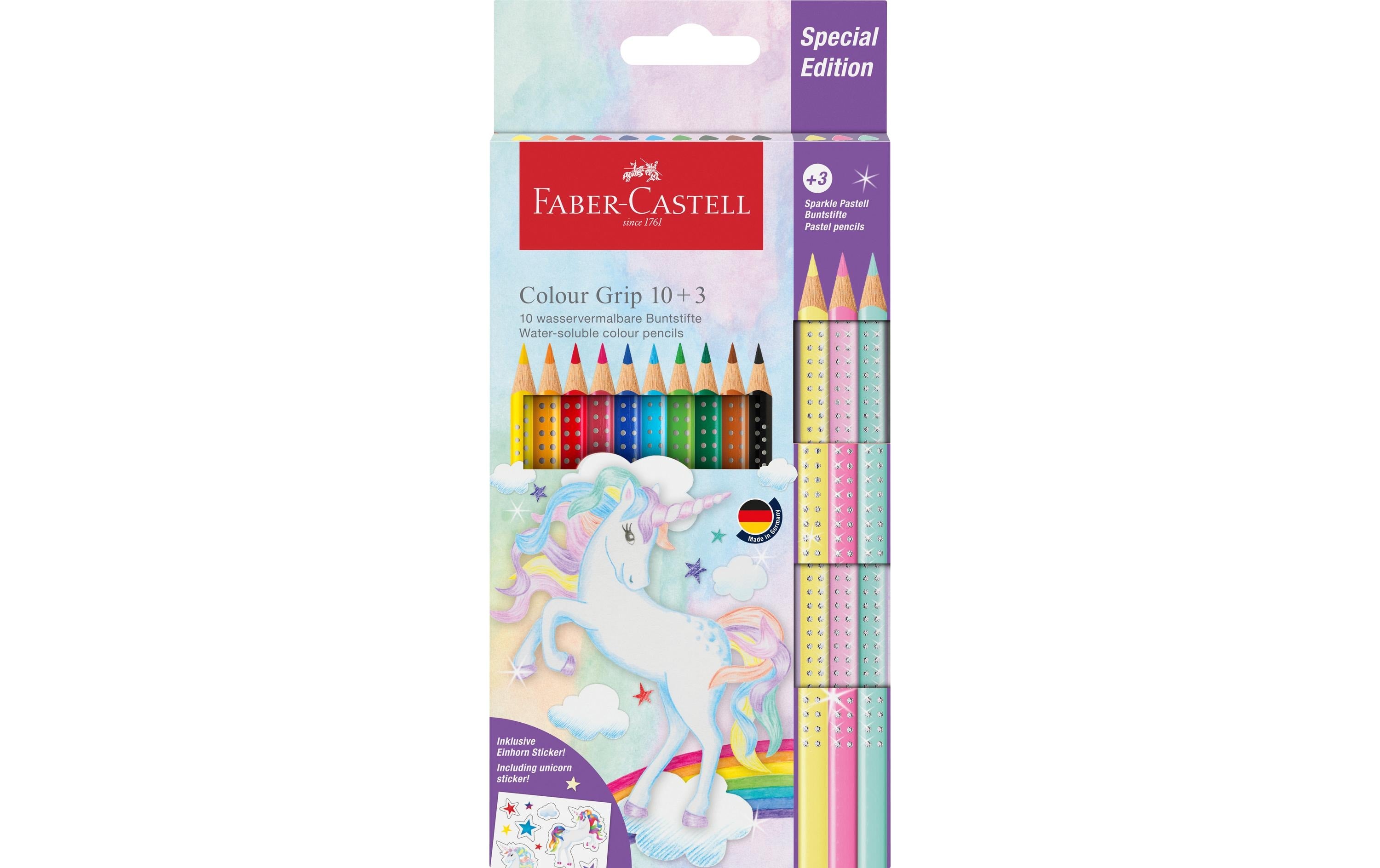 Faber-Castell Farbstift Colour Grip Einhorn 10+3 Kartonetui