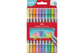 Faber-Castell Doppelfasermaler Pastell Set mit 10 Stk, Farbig