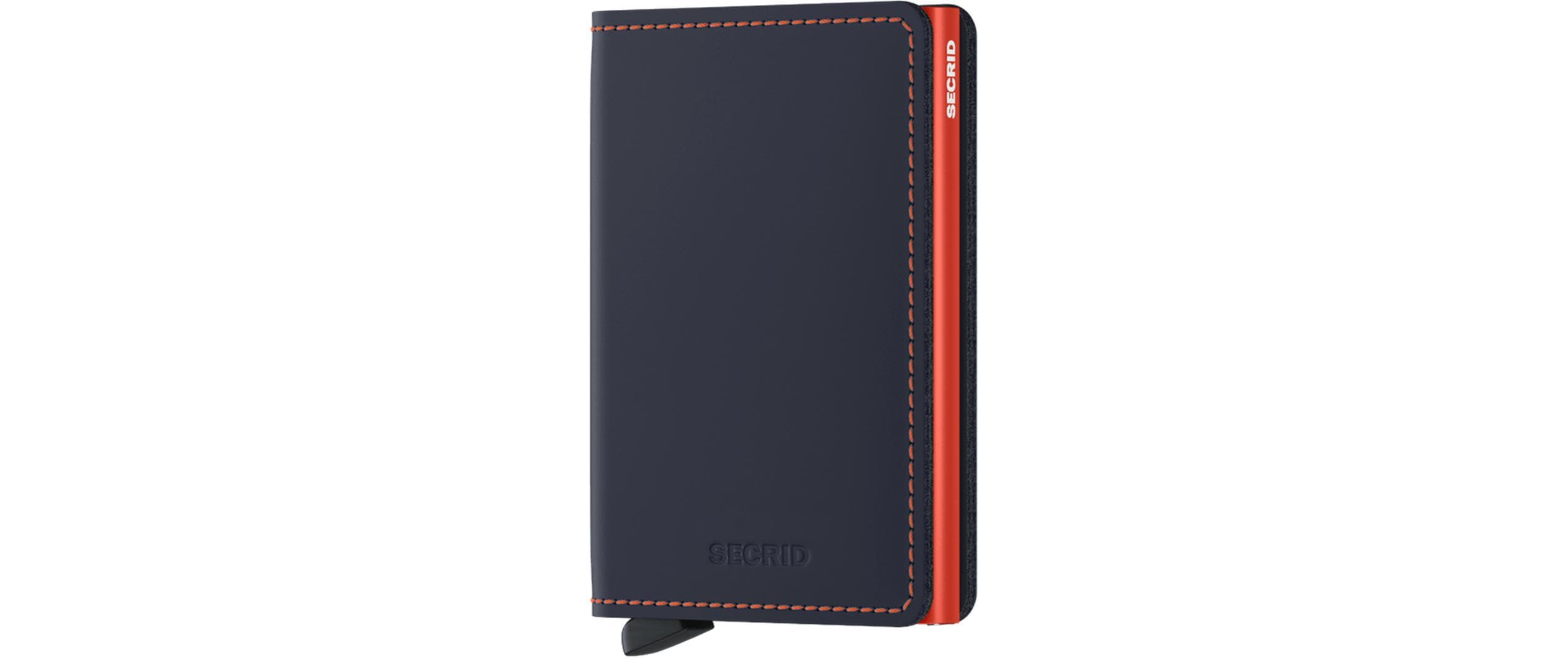 Secrid Slimwallet Matte Nightblue Orange Matte Nightblue Orange