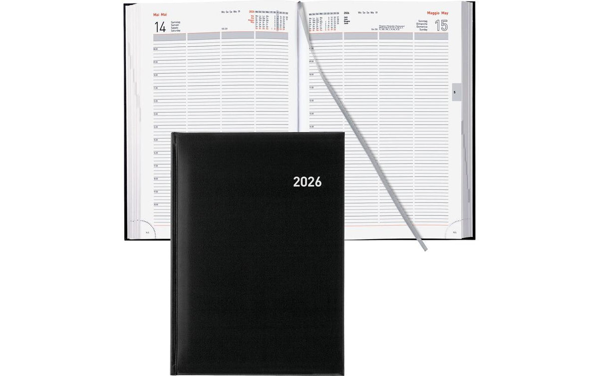 Biella Geschäftsagenda 2026 Quattro 21 x 29.7 cm,  408 Seiten, 1 Tag pro Seite