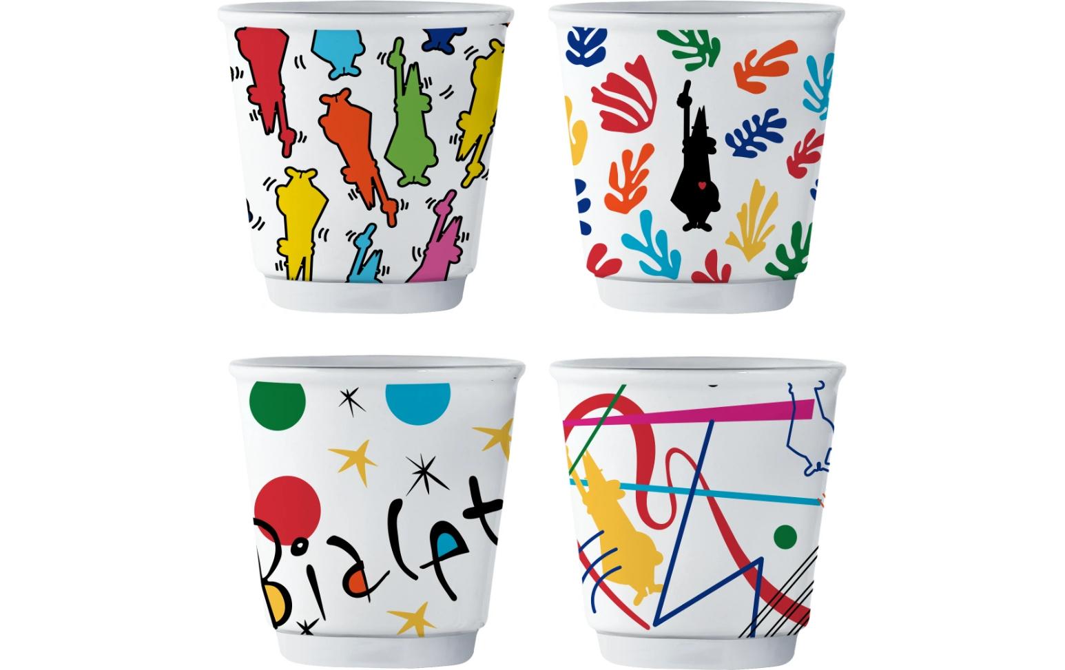 Bialetti Kaffeebecher Arte Set 4 Stück, 6,5x6,5cm, 80 ml