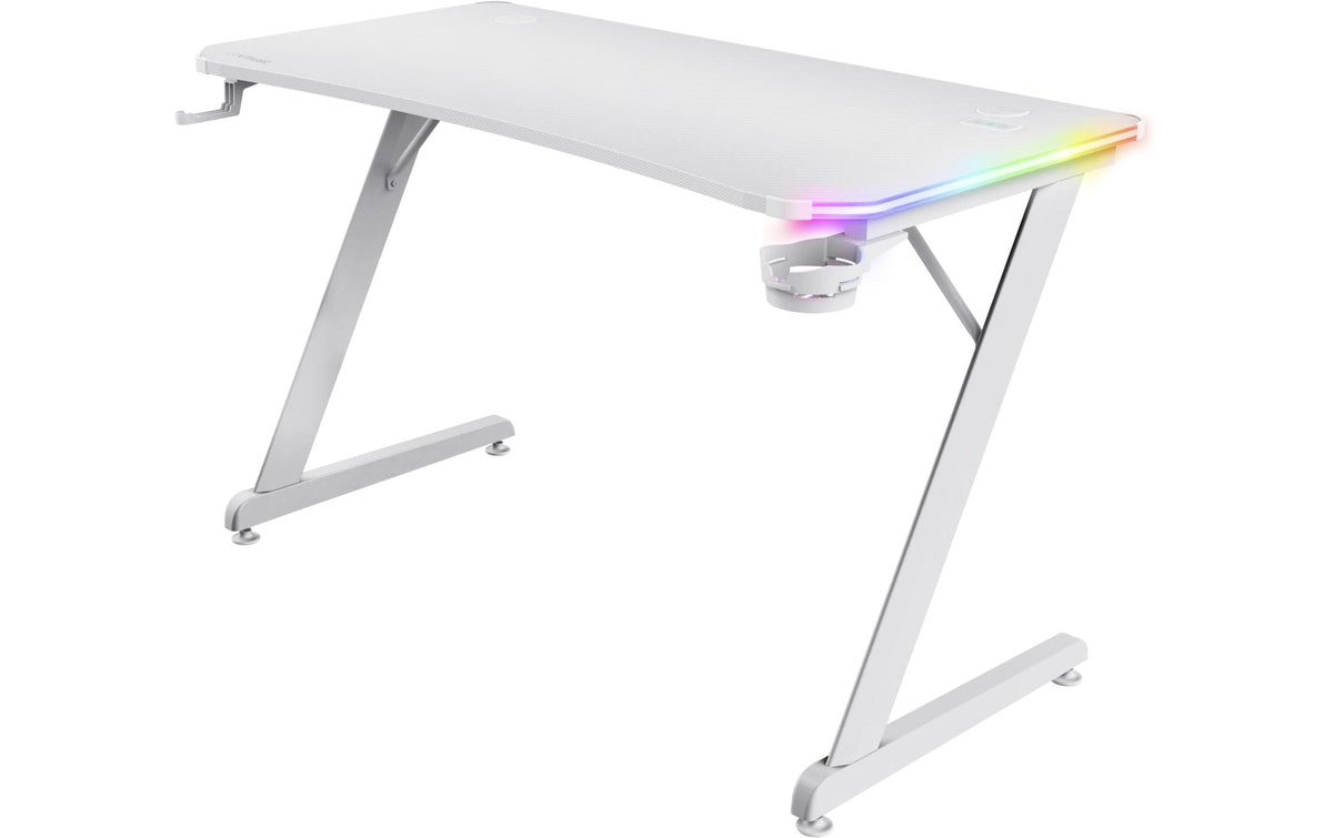 Trust GXT709W Luminus RGB Gaming Tisch weiss