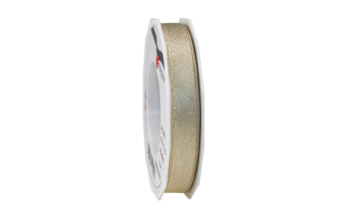 Pattberg Geschenkband Satin 15 mm x 20 m, gold/creme