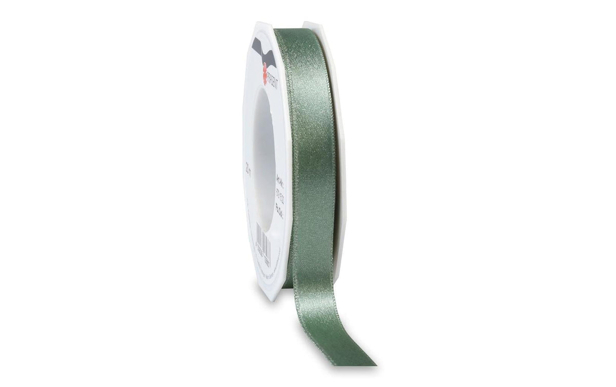 Pattberg Geschenkband Satin 15 mm x 20 m, grün/silber