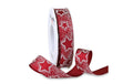 Pattberg Geschenkband Sterne 25 mm x 20 m, bordeaux