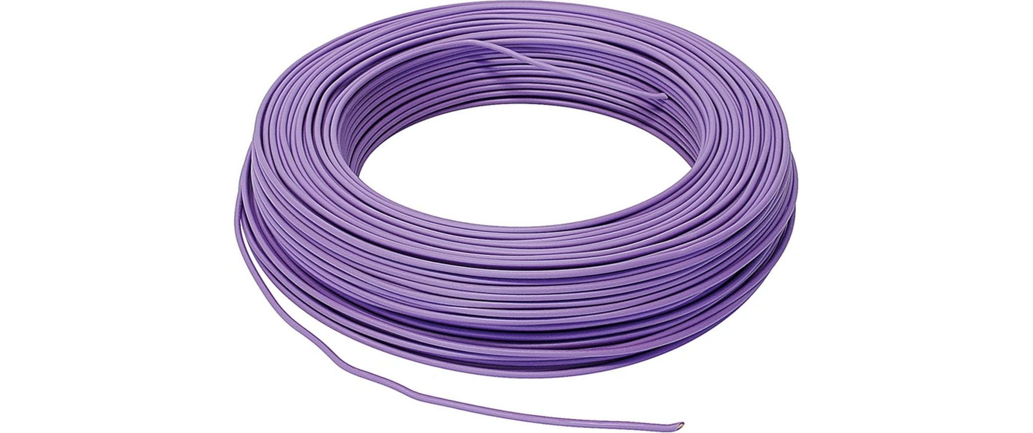 Steffen T-Draht 1.5mm2, violette, 20m CU blank, Isolation PVC