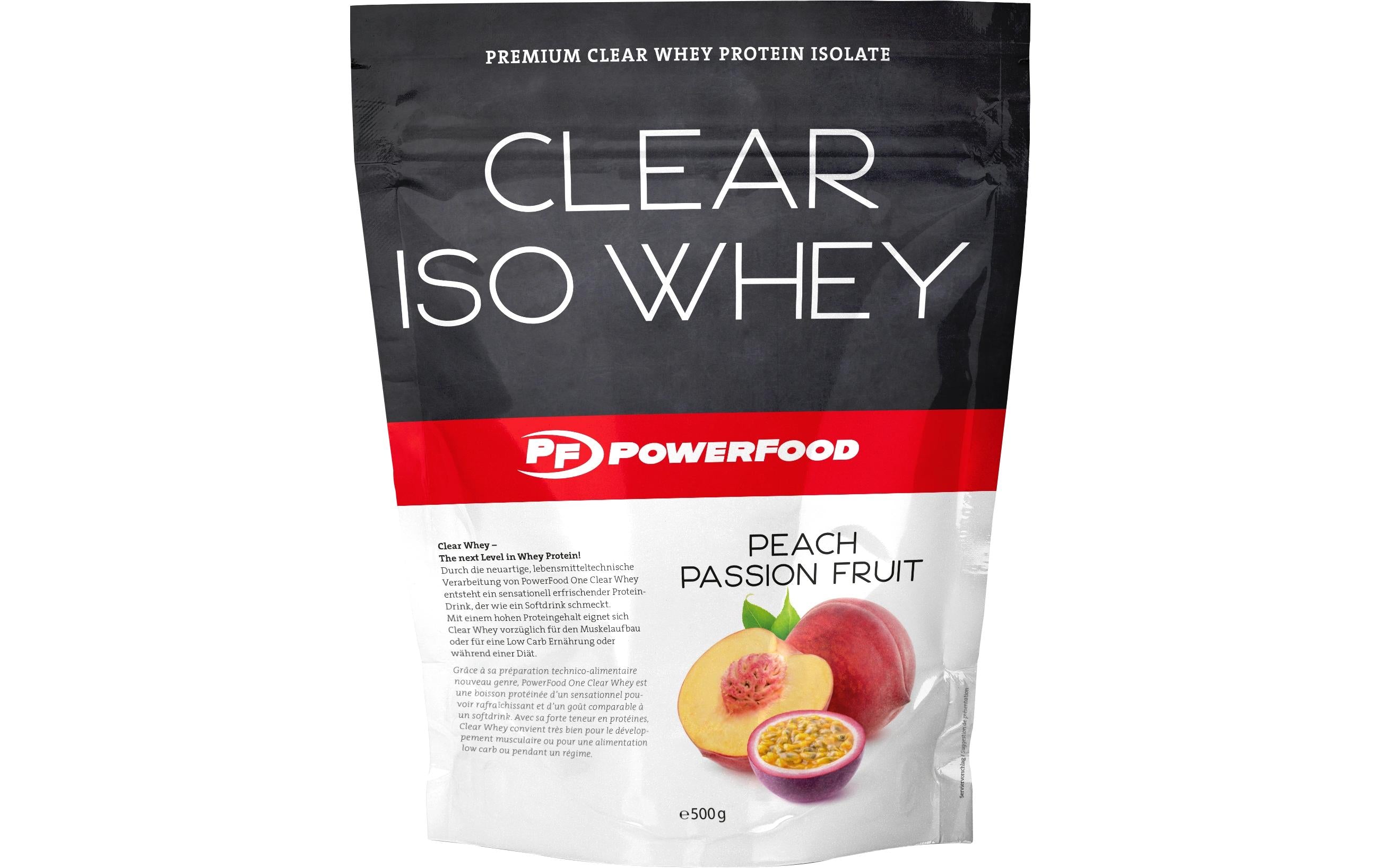 PowerFood Clear Iso Whey 550g, Peach Passion Fruit