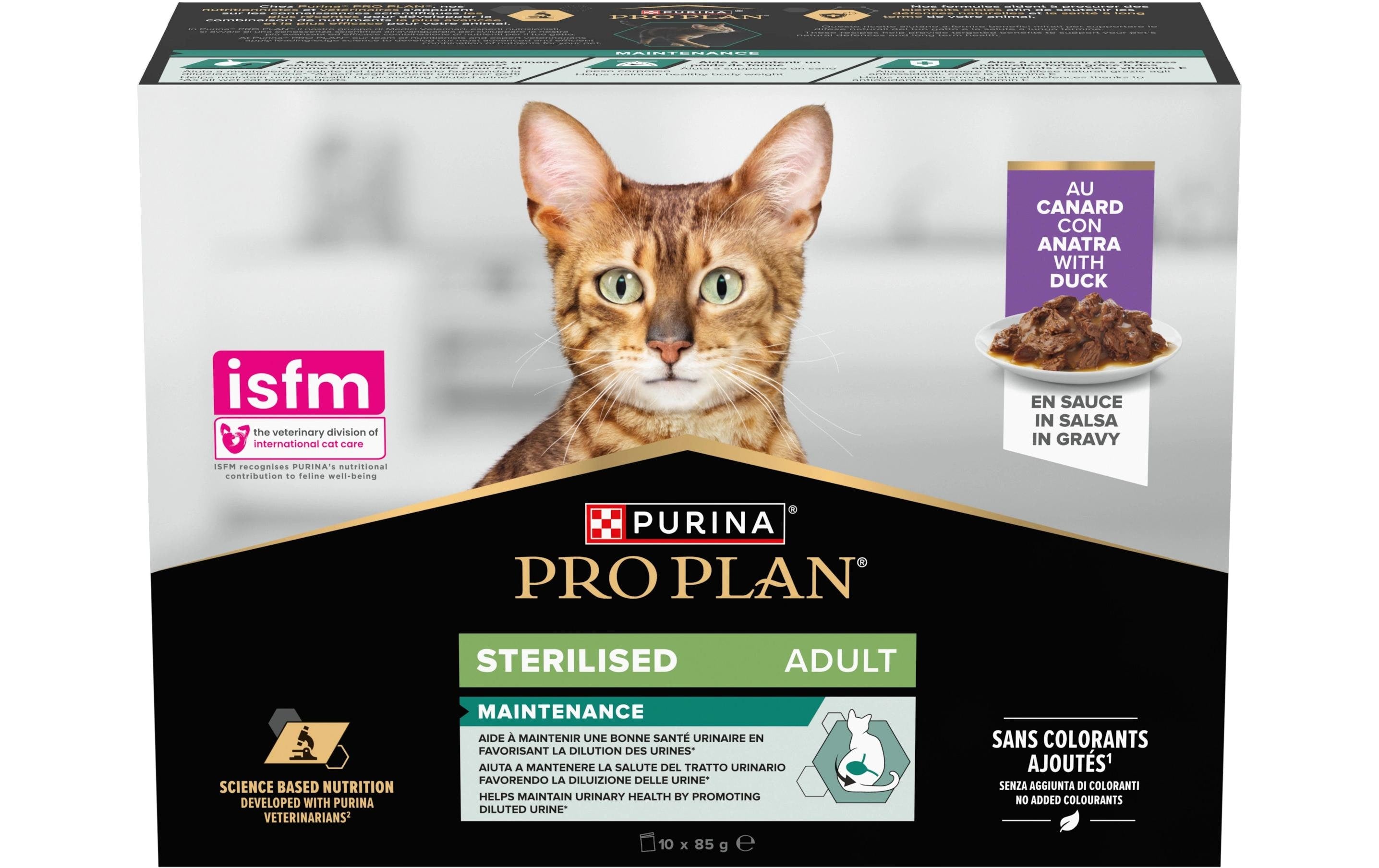 Proplan Nassfutter Adult Steril. Sauce Ente, 10x85g