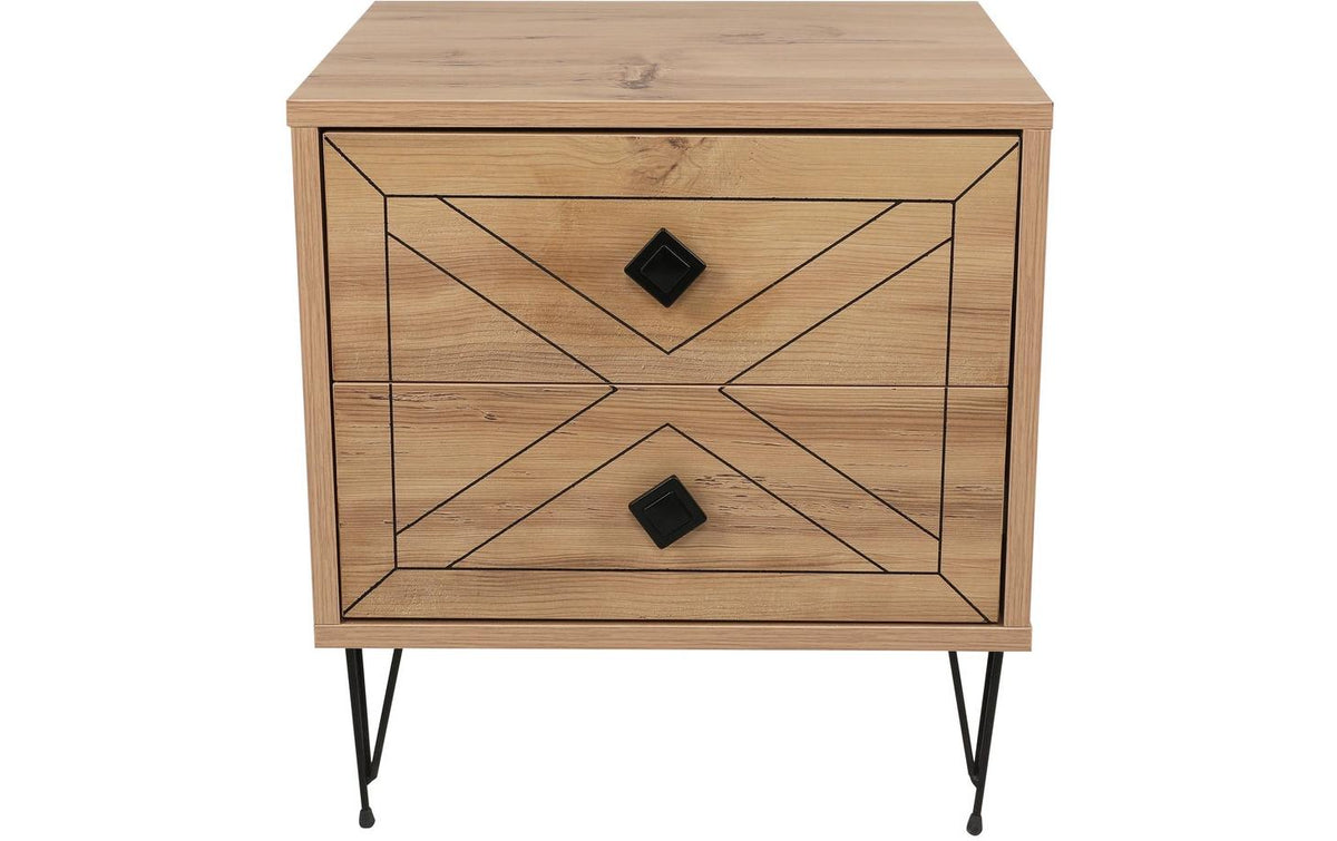 Woody Fashion Nachttisch Luna Span melaminbeschichtet, Braun