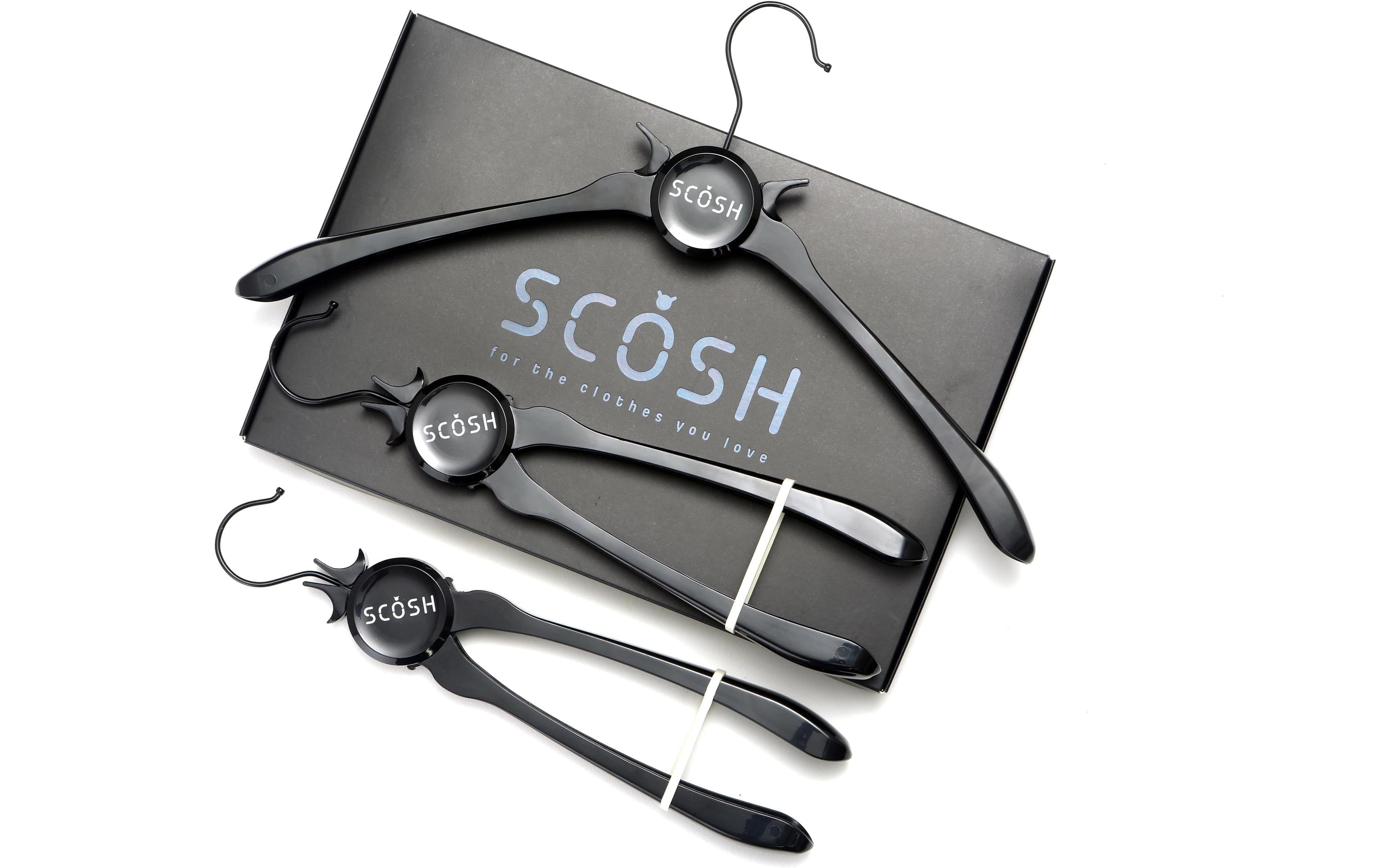 Scosh Kleiderbügel 3 Stück Schwarz Scosh Hanger Set - Innovativer Kleiderbügel
