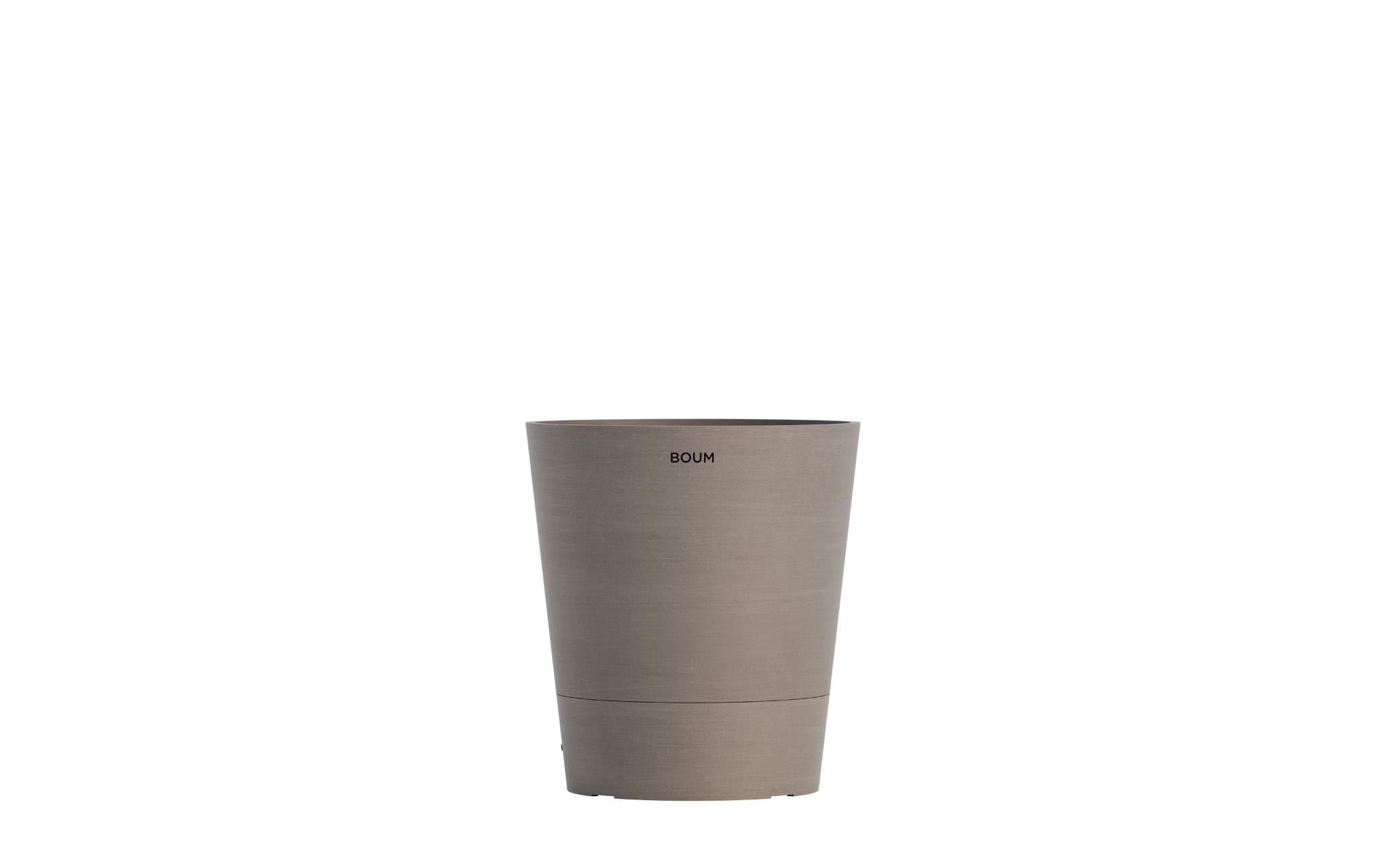 Boum Topf 15 L Pro taupe 15L Pflanztopf mit Dochtsystem