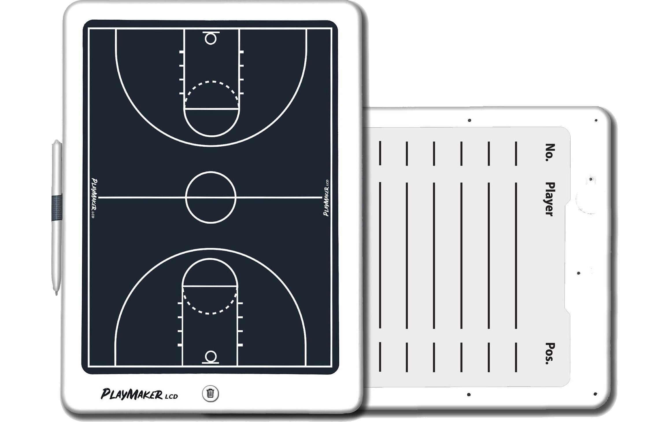 Playmaker LCD Taktiktafel Basketball Weiss
