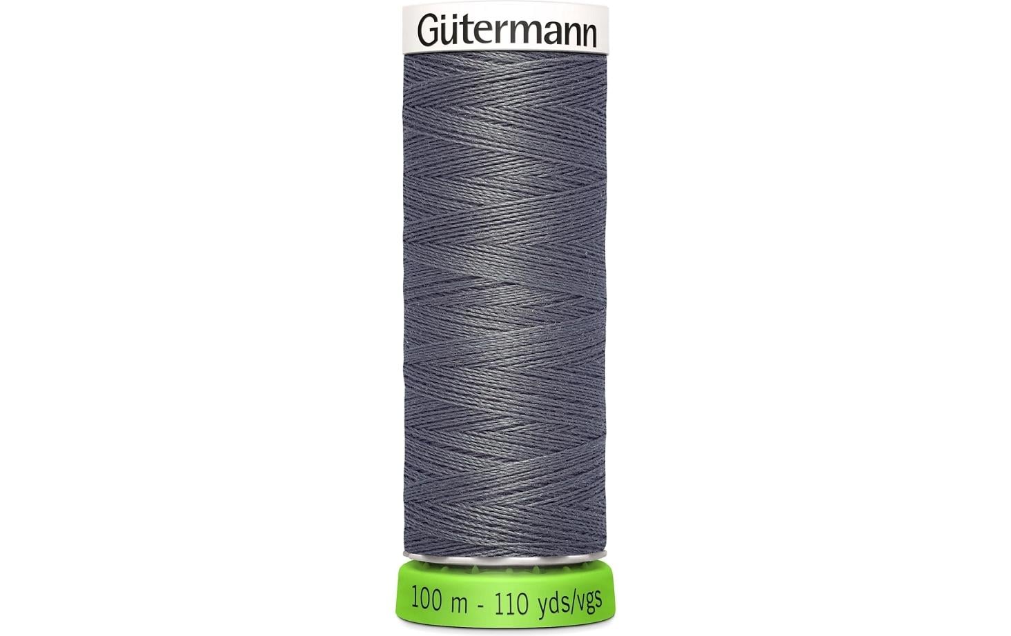 Gütermann Nähfaden rPET, grau Spule 100 m, Nr. 100, 100 % PES recy.