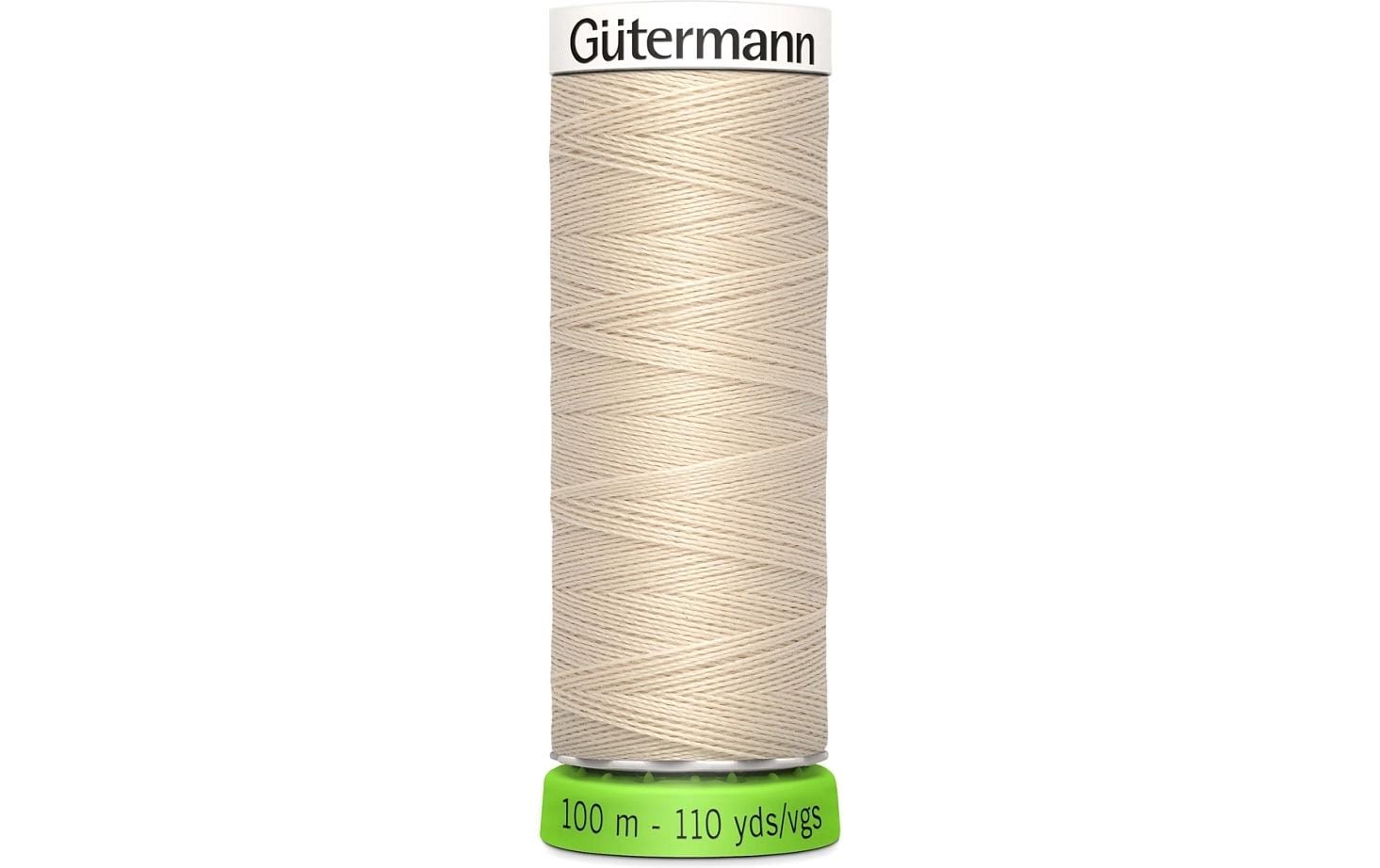 Gütermann Nähfaden rPET, beige Spule 100 m, Nr. 100, 100 % PES recy.