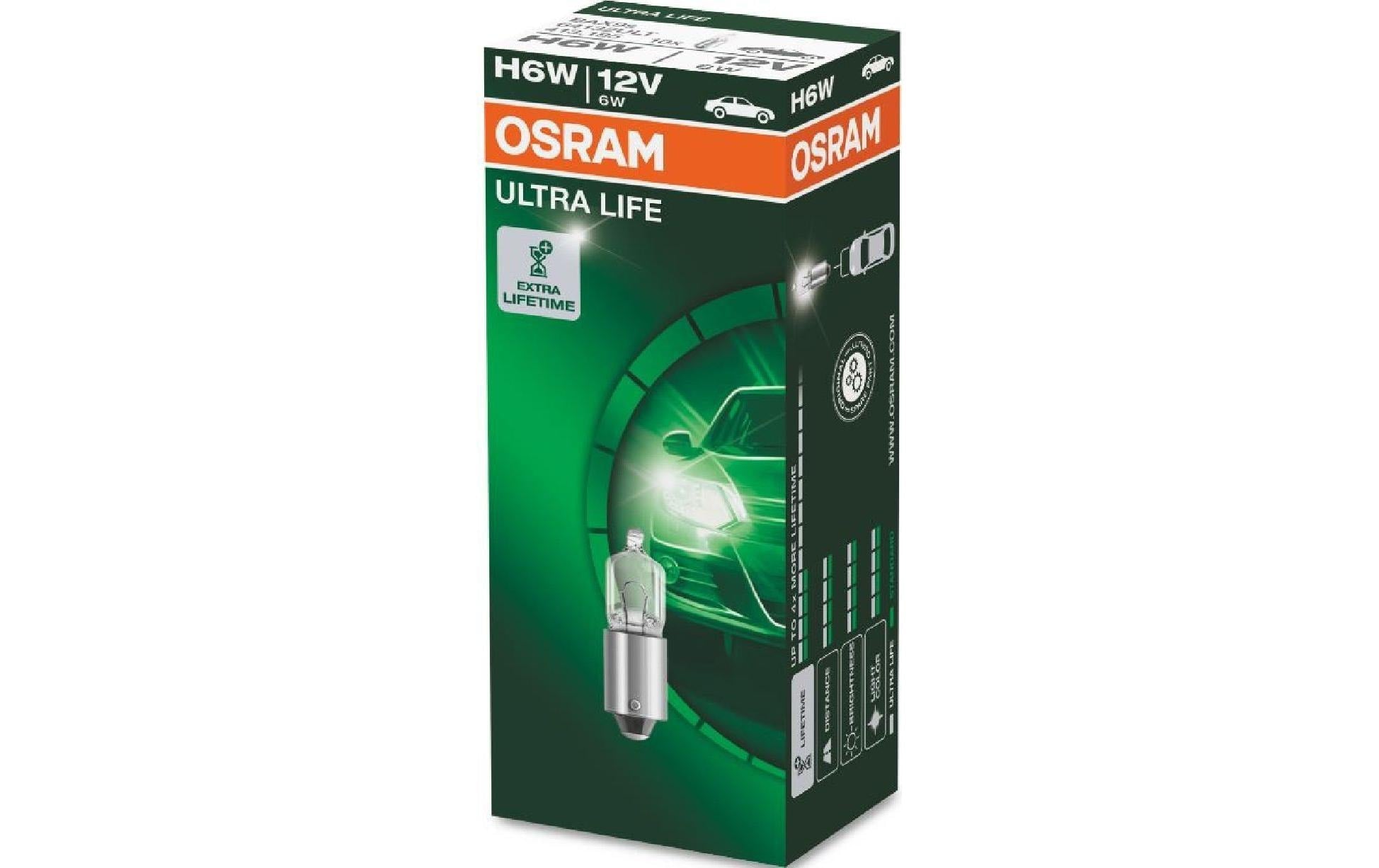 OSRAM  Glühlampe ULTRA LIFE 12V 6W BAX9s