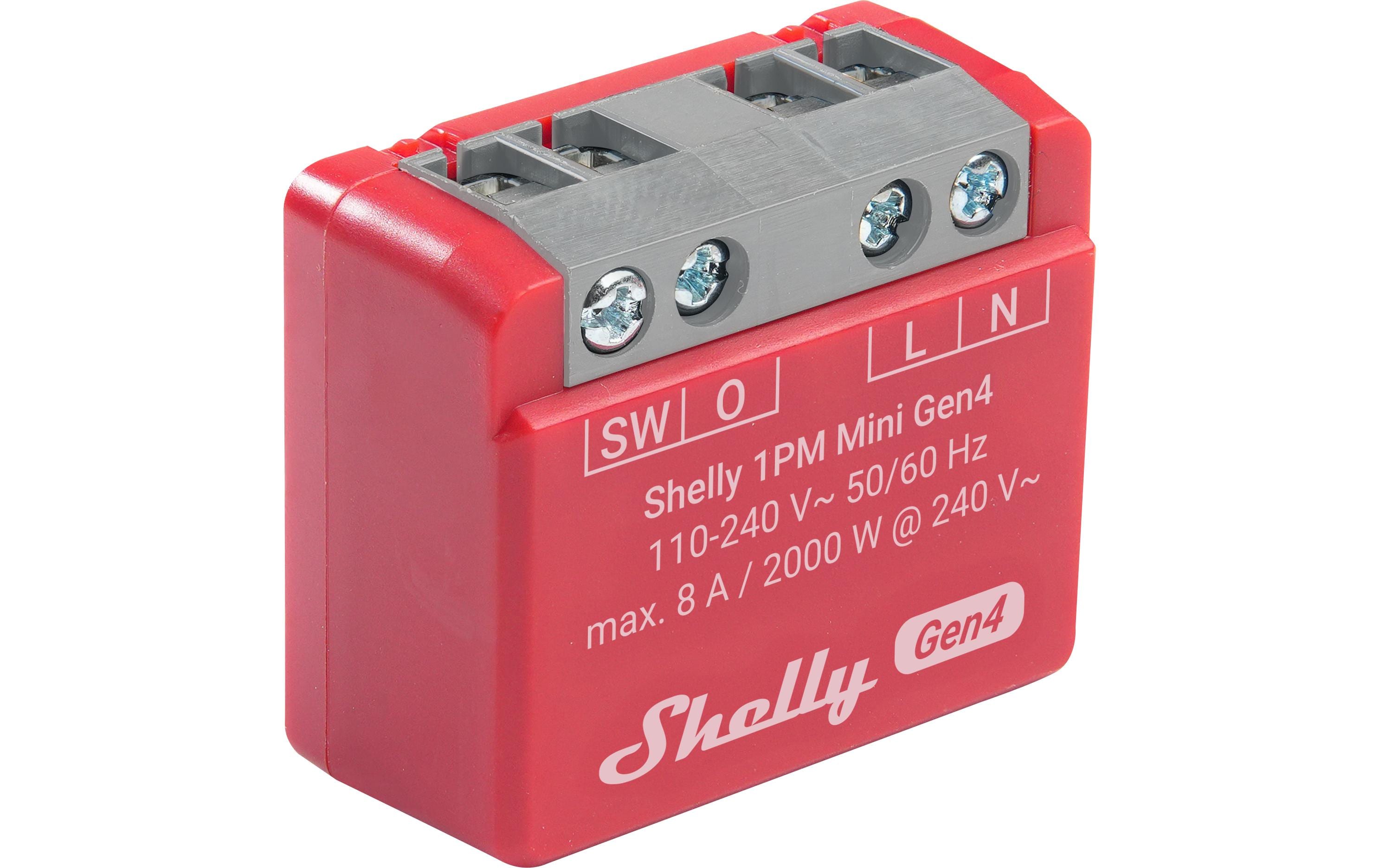 Shelly 1PM Mini Gen4 WiFi-Switch WLAN Schalt-Messaktor, 8 A, Bluetooth